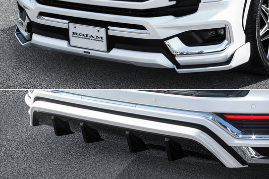 【ランドクルーザー 300系 ZXモデリスタ専用】ROJAM フロントコーナースポイラー・リアセンタースポイラー エアロセット