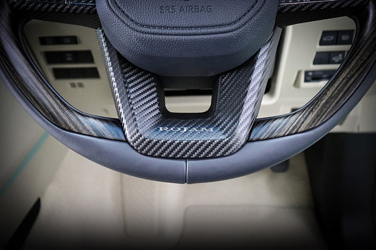 【ランドクルーザー 300】ROJAM カーボンデカール ステアリングパネル