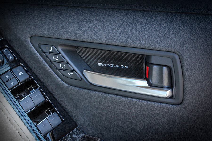 【ランドクルーザー 300】ROJAM カーボンデカール インナードアハンドルプロテクター 4点セット