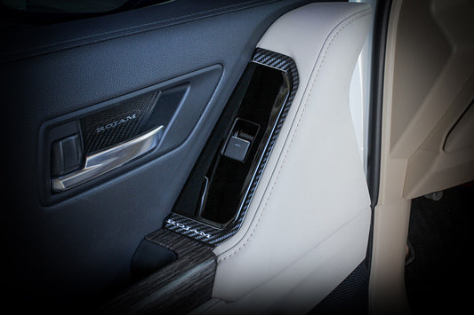 【ランドクルーザー 300】ROJAM カーボンデカール パワーウィンドウスイッチパネル 2点セット