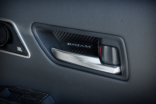 【ランドクルーザー 300】ROJAM カーボンデカール インナードアハンドルプロテクター 4点セット