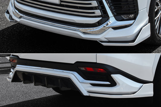 【レクサス LX700h/LX600】モデリスタ専用 ROJAM フロントコーナースポイラー・リアアンダースポイラー 2点エアロセット