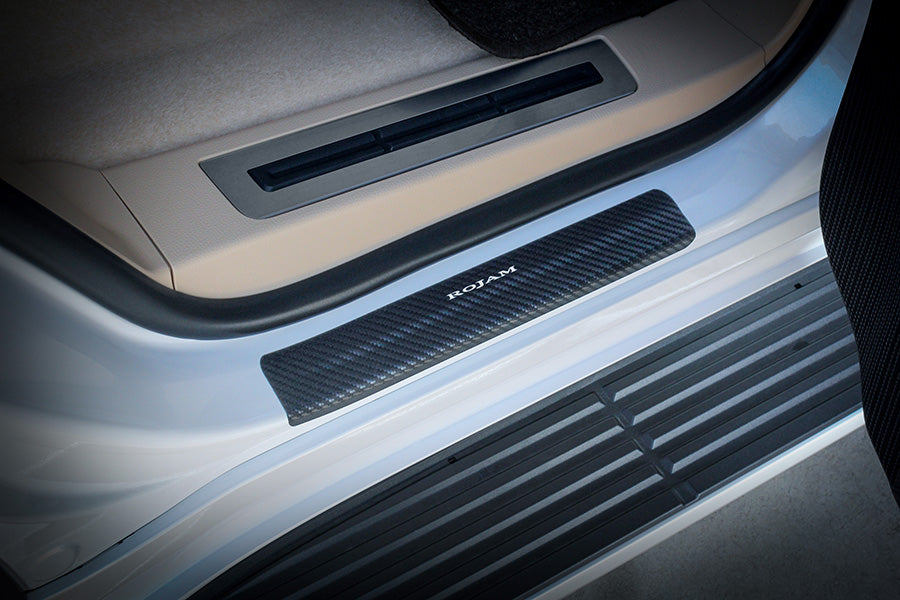【ランドクルーザー 300】ROJAM カーボンデカール ドアステッププロテクター 4点セット