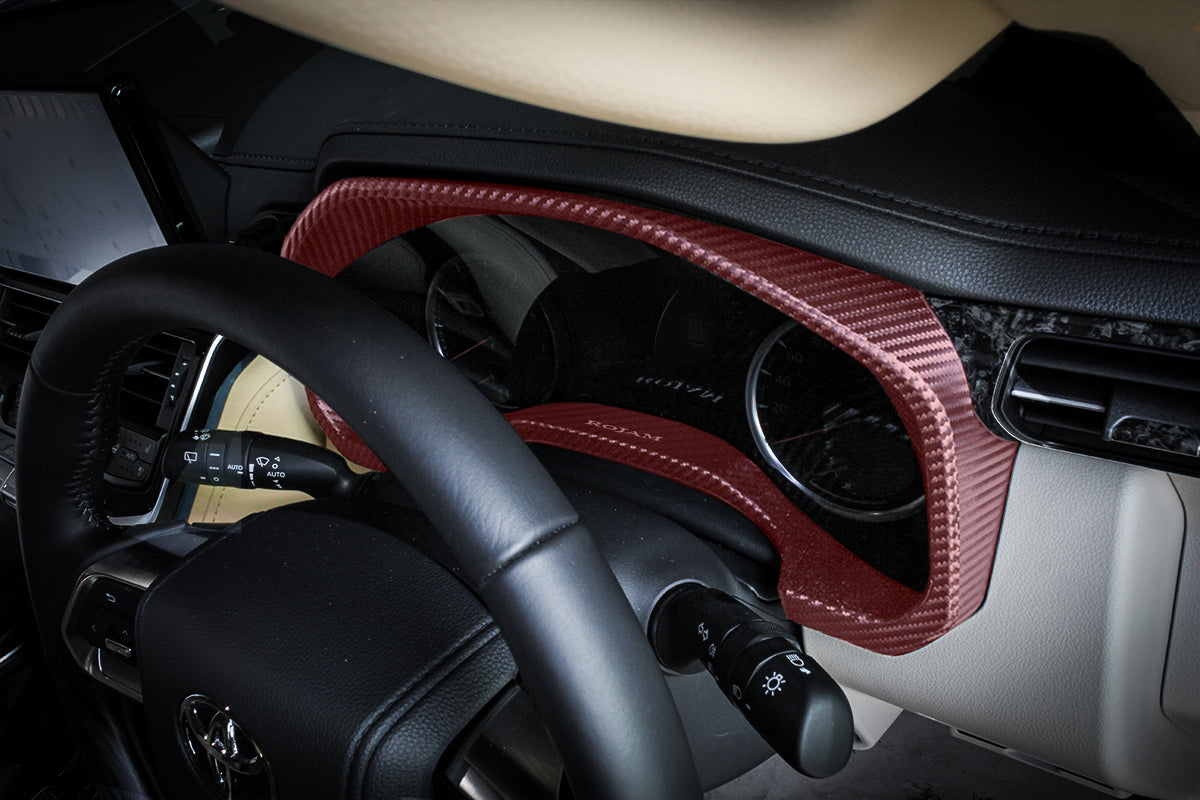 【ランドクルーザー 300系】ROJAM カーボンデカール メーターパネル|傷防止 保護 爪傷防止 カーボン メーター プロテクター キズ防止 日本製カーボンシート使用