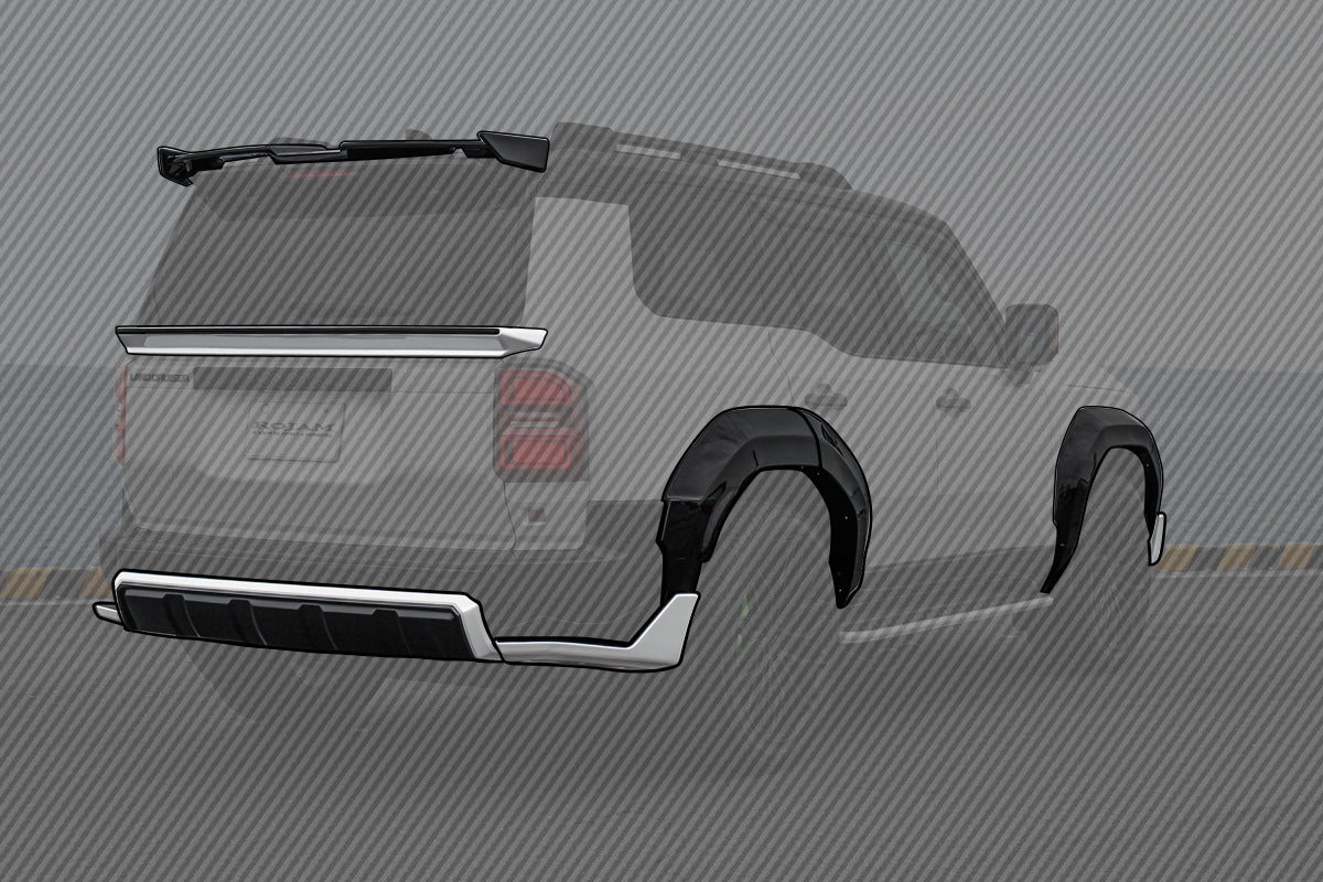 【特別先行販売】【ランドクルーザー 250系】ROJAM スポイラー・リアゲートスポイラー・リアウィング・オーバーフェンダー エアロパーツ 7点セット