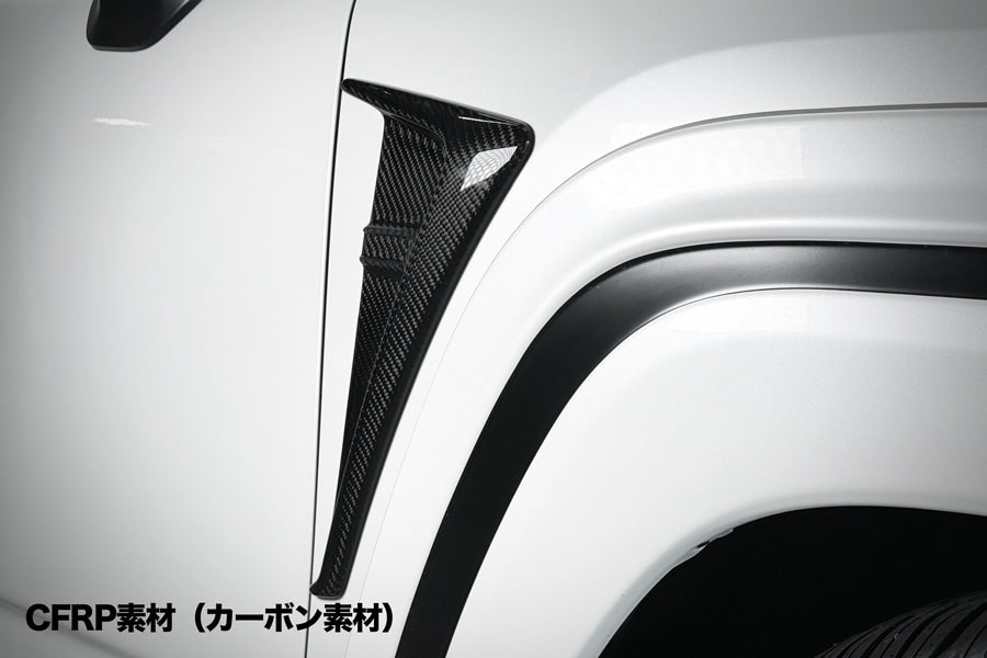 【ランドクルーザー 300系】ROJAM フロントフェンダーダクト FRP素材 / カーボン素材
