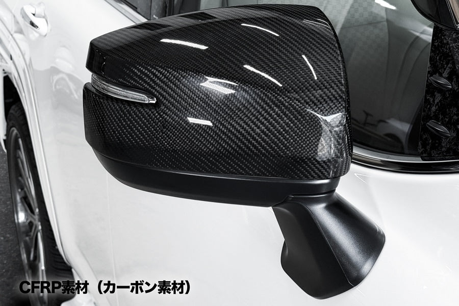 【ランドクルーザー 300系】ROJAM エアロミラーカバー FRP素材 / カーボン素材