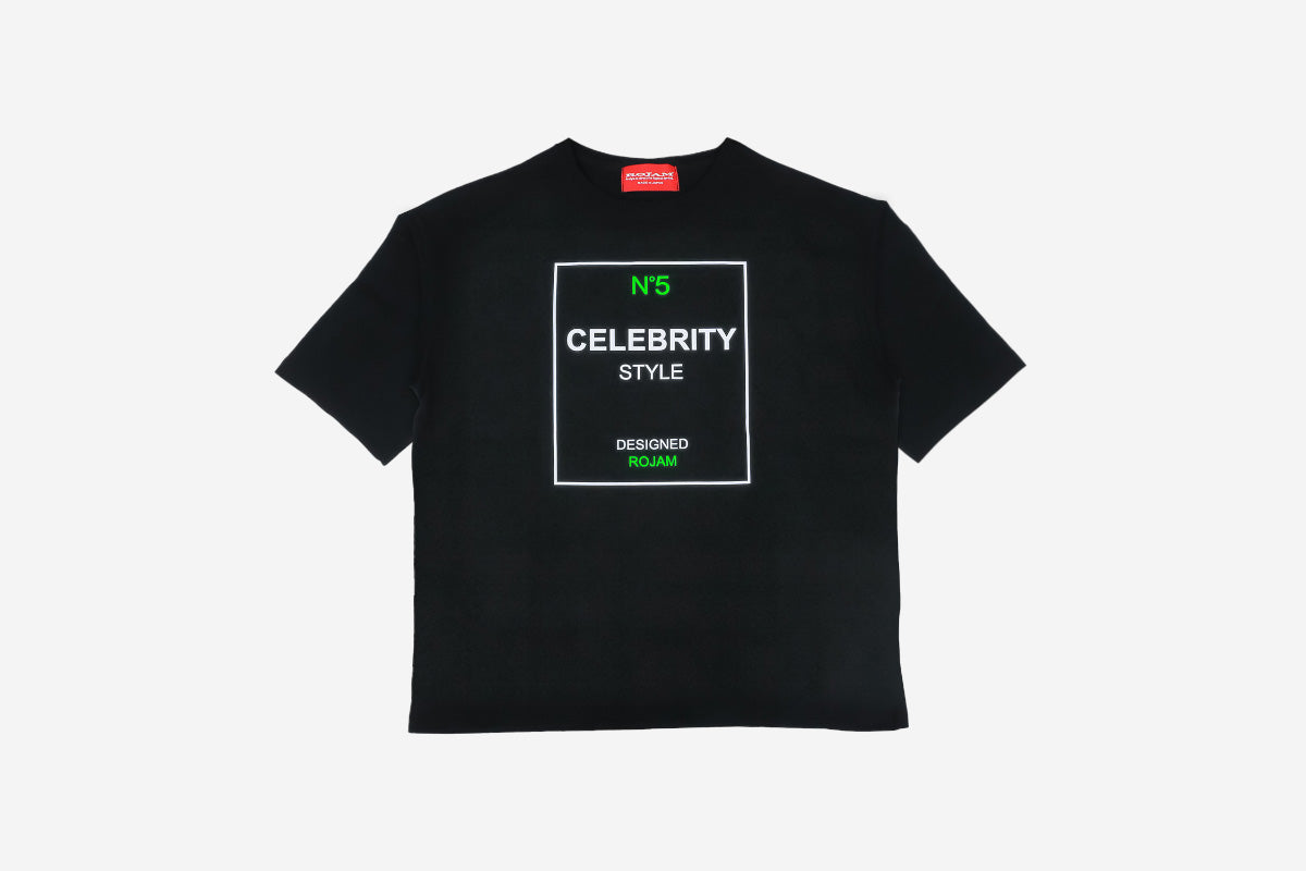 ROJAM ビッグシルエット Tシャツ 70-BT181-2 ユニセックスモデル ブラック アパレルコレクション