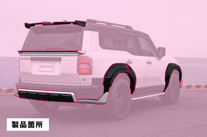 【特別先行販売】【ランドクルーザー 250系】ROJAM スポイラー・リアゲートスポイラー・リアウィング・オーバーフェンダー エアロパーツ 7点セット