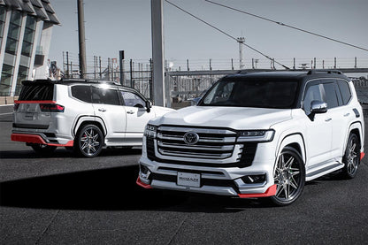 【ランドクルーザー 300系 ZXモデリスタ専用】ROJAM フロントコーナー・リアセンター・リアコーナー・リアゲート エアロ4点セット